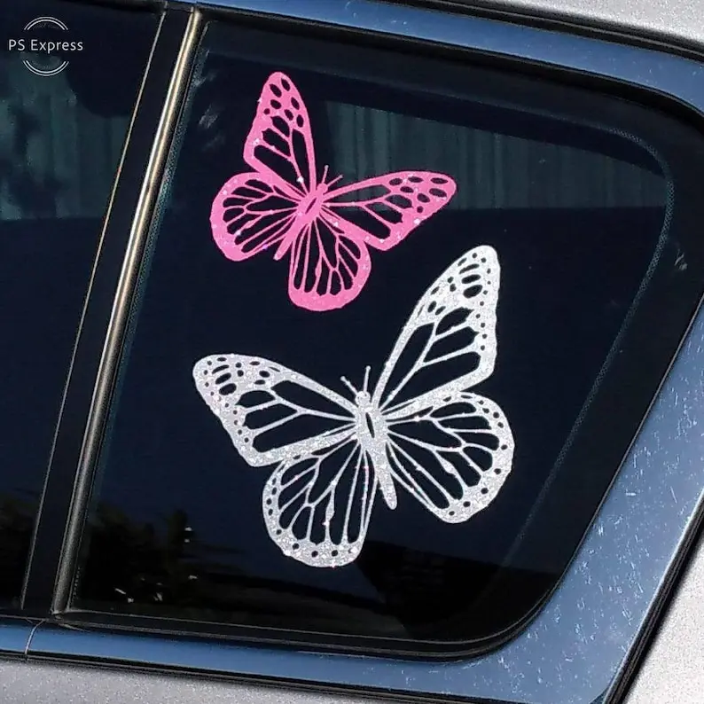 Butterfly car decal, car sticker, bling for your car,monarch butterfly, drink bottle decal, laptop sticker, Christmas gift ideas