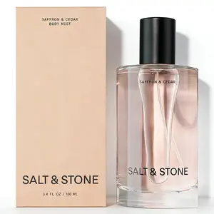 Salt & Stone Saffron & Cedar Body Mist, Unisex Skincare Spray with Glycerin & Red Algae, Vegan Cruelty-Free, 3.4 fl oz