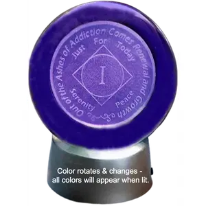 G034. NA YEARLY Crystal Coin Sphere Medallions: NA Years 1 -70. (Custom Made - takes 14 days for delivery.)