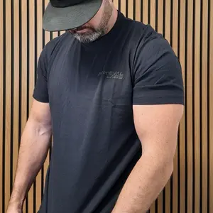 Primeval Labs Black T-Shirt w/ Olive Green Logo - Casual Fit Tee for Everyday Wear