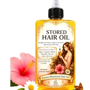 stored hair oil
