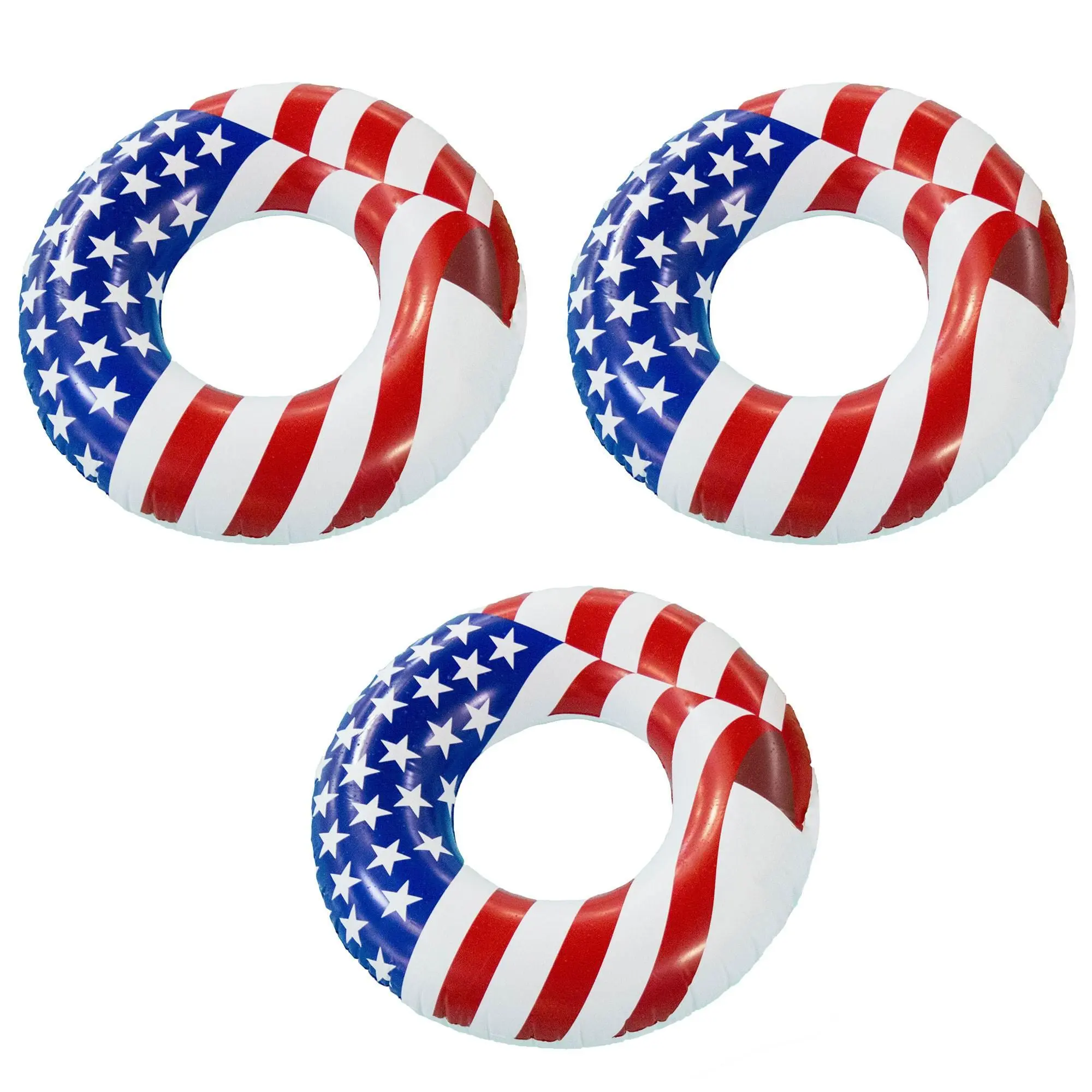 Swimline 36" Inflatable Patriotic American Flag Swimming Pool Float (3 Pack) Swimline 36" Inflatable Patriotic American Flag Swimming Pool Float (3 Pack)