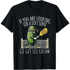 [Graphic Tee] 100% Cotton Funny Pickleball Player Paddleball Lover T-Shirt