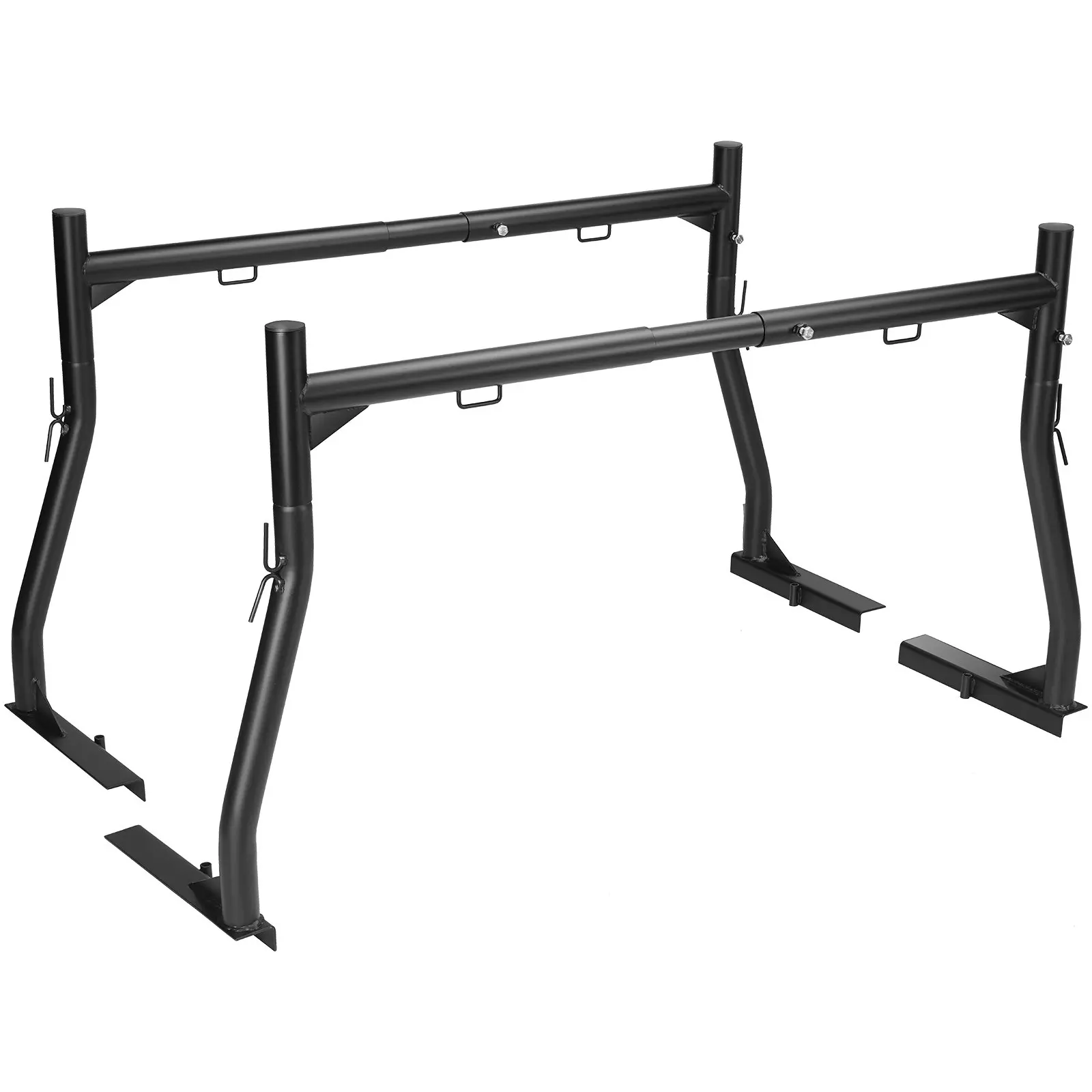 【Summerfinds】VEVOR  Truck Rack, 46-71inch Extendable Truck Ladder Rack, 800 lbs Capacity Steel Ladder Rack for Truck with Non-Drilling J-bolts, Heavy Duty Truck Bed Rack for Kayak, Surfboard, Lumber, Ladder