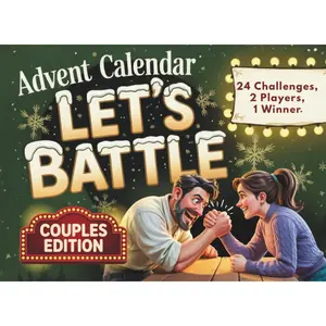 Advent Calendar: The Great Advent Challenge for Couples – Let’s Battle | 24 Days of Interactive Challenges & Brain Games | Fun Gift for Women and Men