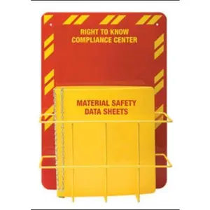 212 MAIN RackEm Racks 3016 English MSDS Ring Binder Station - 1.5 in. Ring Organizer, Holds 255-300 Pages, Durable Polyethylene Cover, Sheet Lifters, Easy Access for Chemical Hazard Sheets