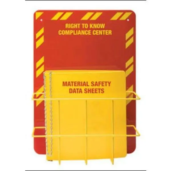212 MAIN RackEm Racks 3016 English MSDS Ring Binder Station - 1.5 in. Ring Organizer, Holds 255-300 Pages, Durable Polyethylene Cover, Sheet Lifters, Easy Access for Chemical Hazard Sheets