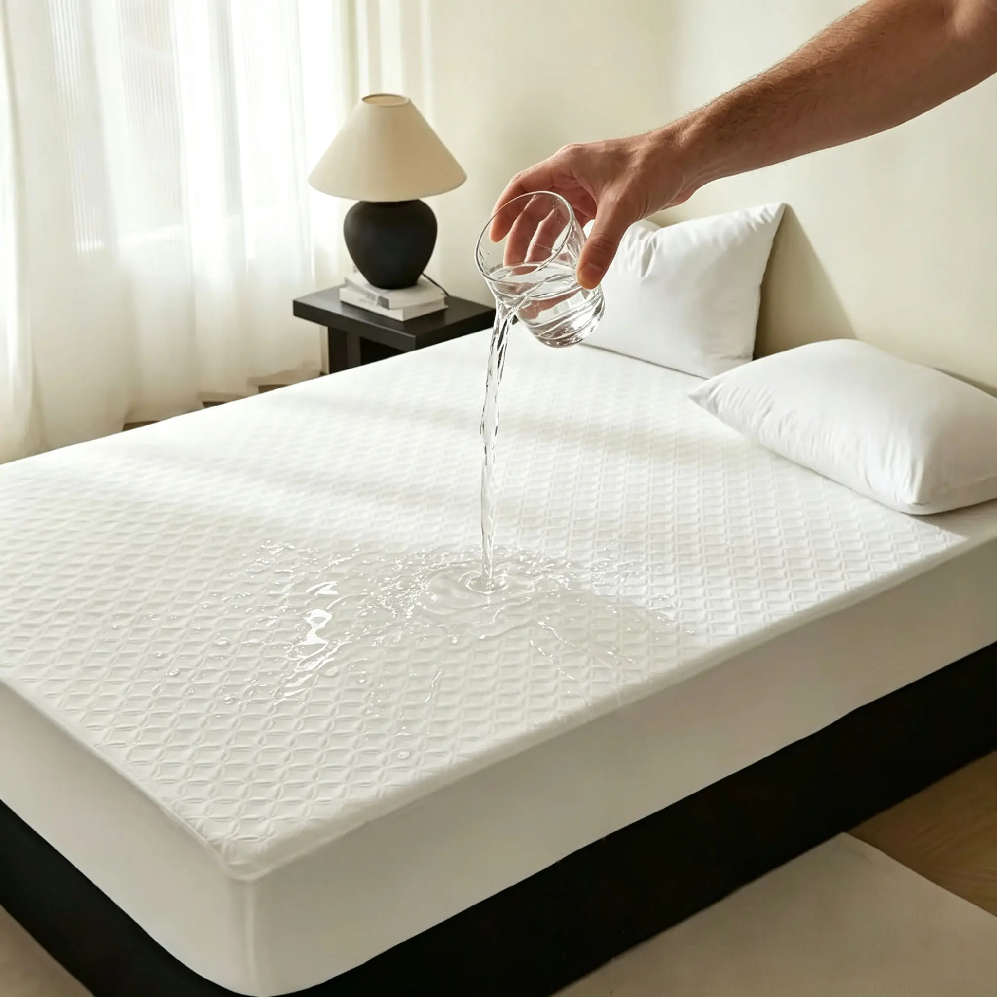 Waterproof Mattress Protector Deep Pocket for Dorm Beds Mattress Cover Big Copper Coin Pattern