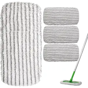 4 Pack o  Mop Pad Compatible with Swier Sweeper, Heavy Duty Scrubby Microiber Mop Cover Multi-Surace Cleaning Wet Dry Reills