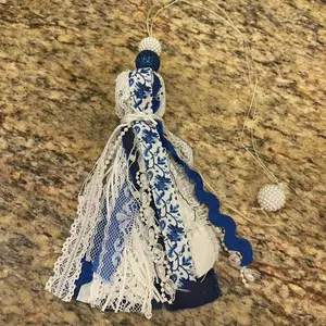 Bible Book Tassels - Elegant Handmade Decorative Tassels with Colorful Beads and Decorative Elements, Made with Ribbons and Lace