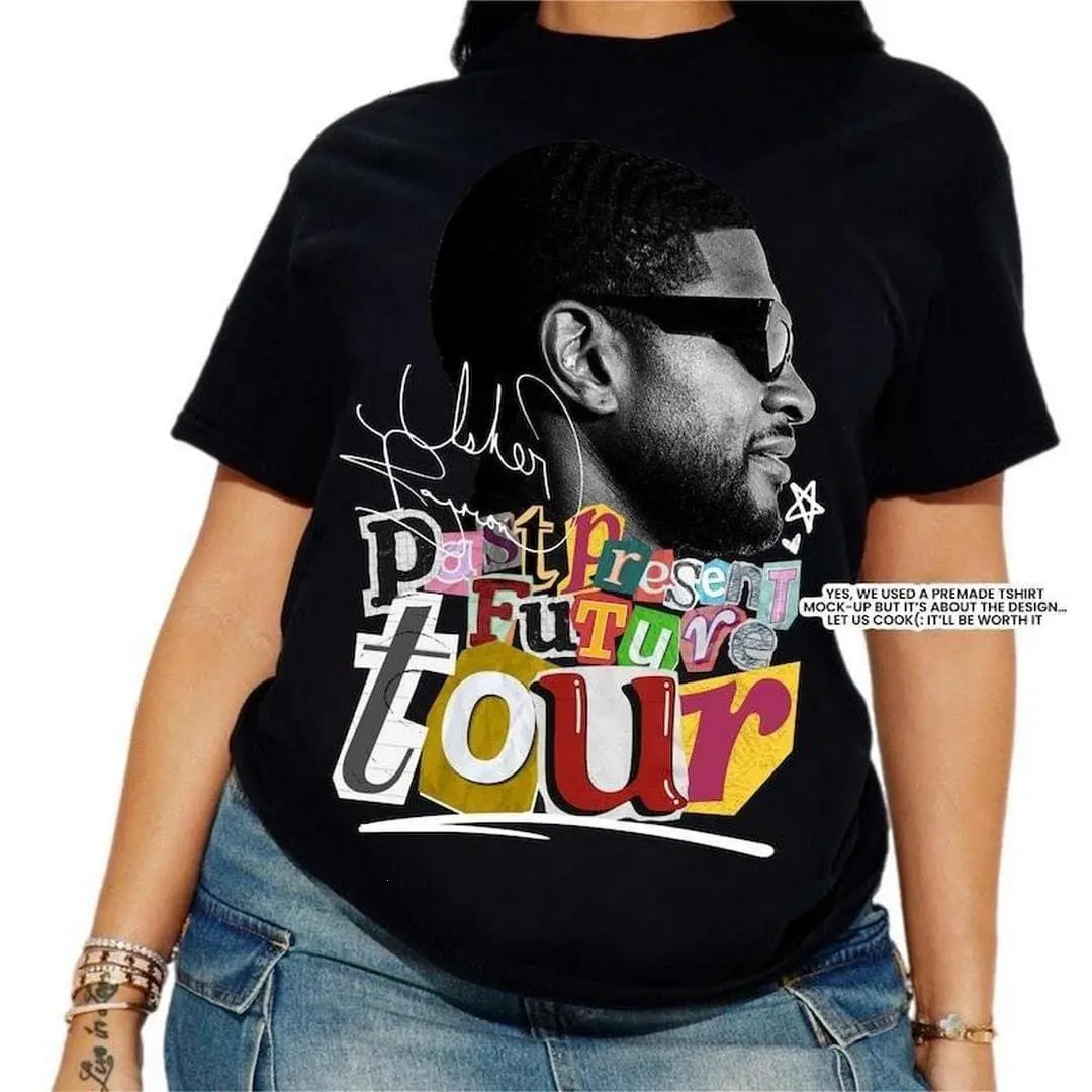 Usher, Usher Shirt, Usher Concert Shirt, Past Present Future Tour Shirt, Usher Concert Graphic Tshirt, Vintage Usher Tshirt, Usher Fans Club Top Womenswear