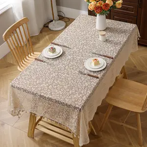 Floral Pattern Table Runner, 1 Count Boho Style Tablecloth, Dustproof Table Cover for Home Kitchen Dining Room Decor
