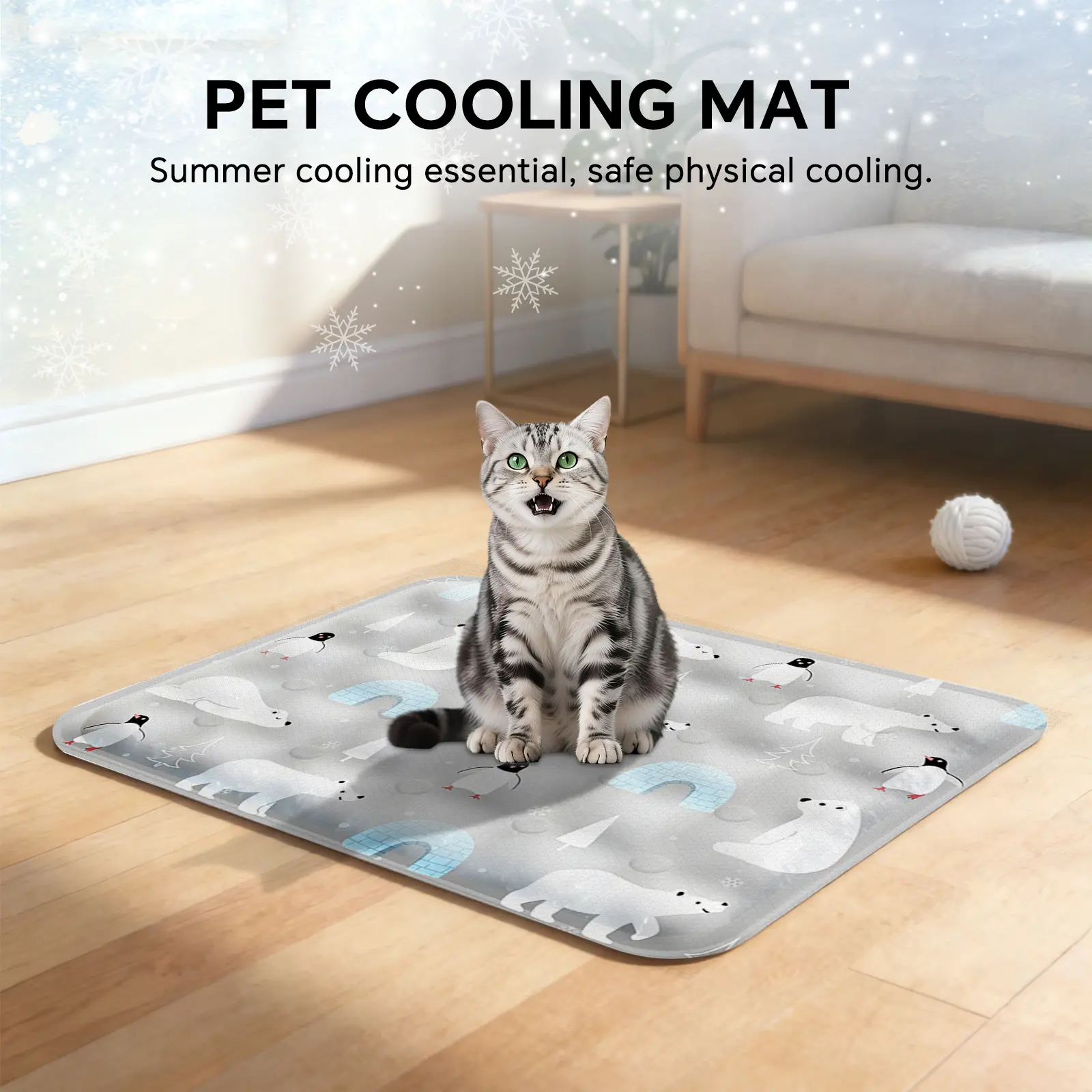 Pet Cooling Mat Self Cooling Pad for Cats Dogs Summer Heat Relief