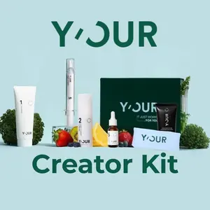 Y’OUR Creator Kit: Complete Skincare System for All Skin Types with Purifying Cleanser, Retinol Eye Cream, Day Cream SPF 30, Hydration Serum, Tinted Moisturizer, & Spa Headband – Perfect Holiday Gift