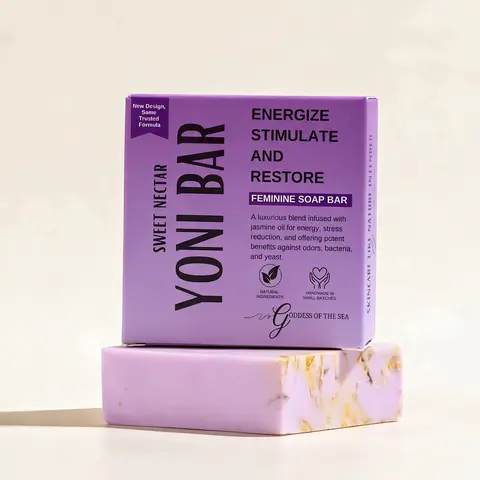 Sweet Nectar Yoni Bar - Natural Feminine Care Soap for pH Balance, Odor Control & Hydration | Organic Ingredients | Gentle Yet Effective for Daily Intimate Hygiene | Handmade & Vegan
