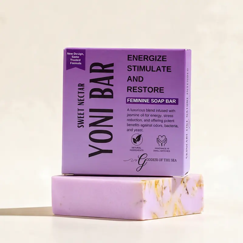 Sweet Nectar Yoni Bar - Natural Feminine Care Soap for pH Balance, Odor Control & Hydration | Organic Ingredients | Gentle Yet Effective for Daily Intimate Hygiene | Handmade & Vegan
