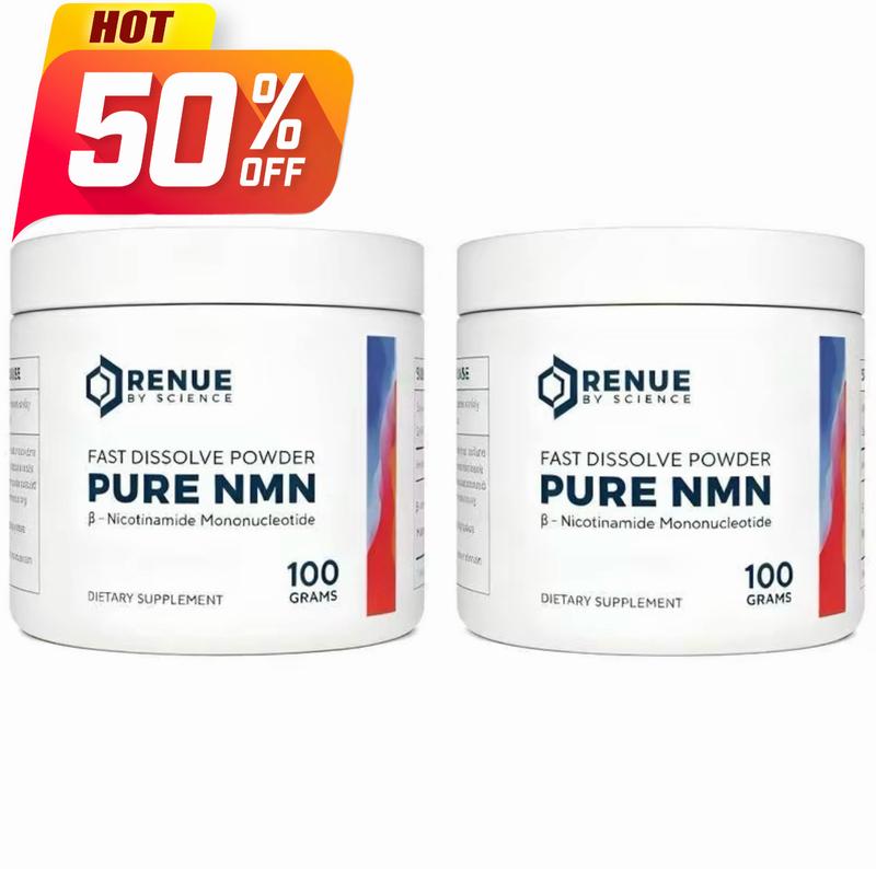 Renue by Science Pure NMN Fast Dissolve Powder 100 Grams Beta Nicotinamide Mononucleotide Dietary Supplement