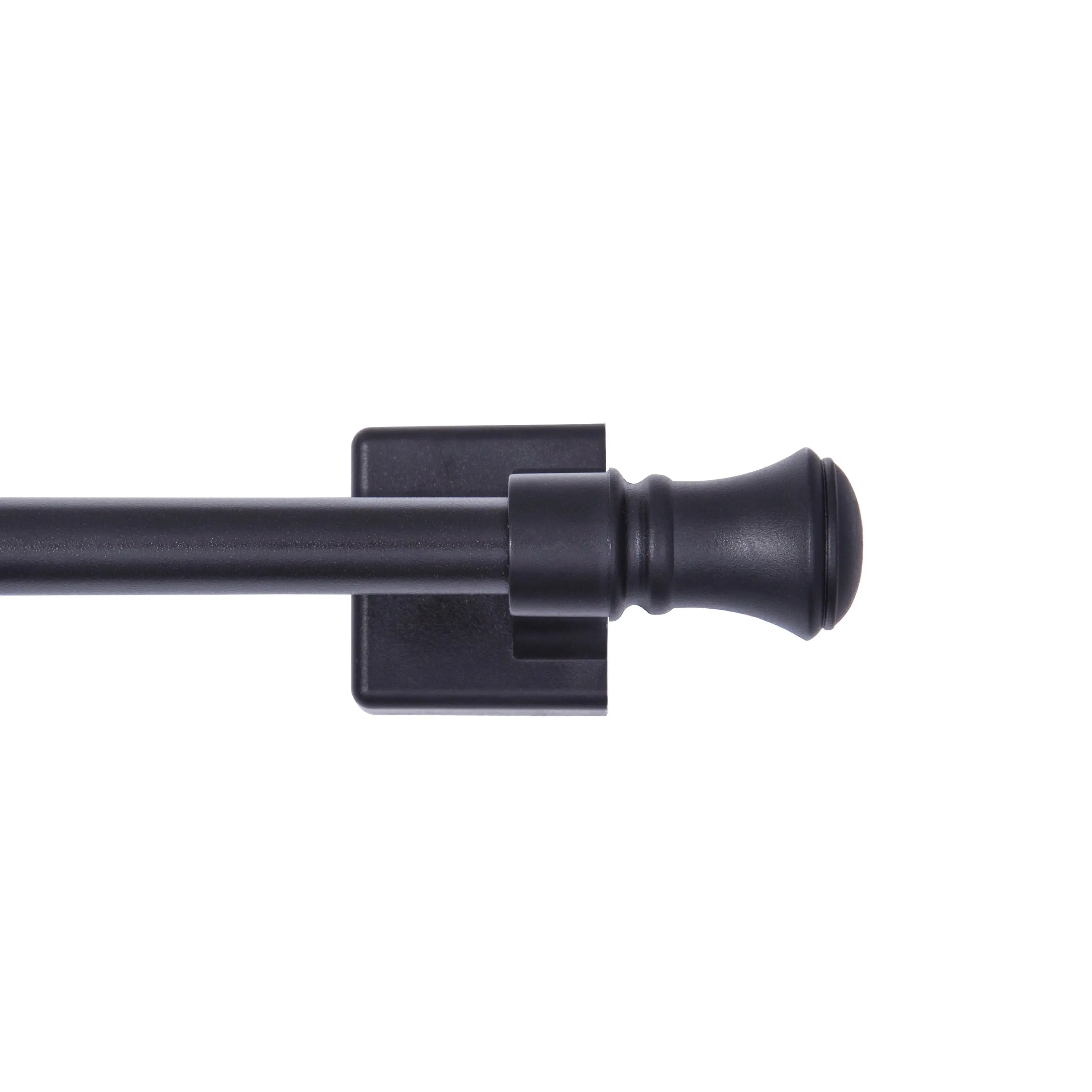 212 MAIN Cameron Magnetic Steel Window Cafe Rod, 16x28 in, Adjustable, Lightweight, for Hanging Linens, Black