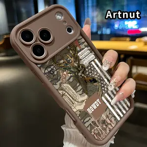Compatible for iPhone 17 Pro Max Air Promax Case Western Inspired Art Pattern TPU Silicone Raised Edges Camera Protection Phone Cover