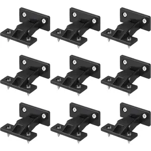 Quick Fitting Furniture Panel, 10 count Push- Fitting Nylon False Front Cabinet Clips with Screws Mounting Hardware Cabinet Panel Installation Clip for Furniture (Black) Location Clips