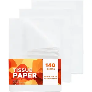 140 Sheets White Tissue Paper for  Bags, 20 x 14 inch Acid Free White Wrapping Tissue Paper Bulk for  Package, Storage, Christmas Wedding Birthday Mother's Day Party Decor Art Craft