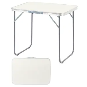 Aluminum Camping Folding Table, Outdoor Picnic & Tailgate Gear, Lightweight Rust-Proof Cast Aluminum w/ Smooth Easy-Clean Surface, Heavy Duty for Patio RV Travel