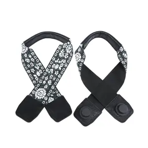 Black Floral Guitar Strap for Versa Tote