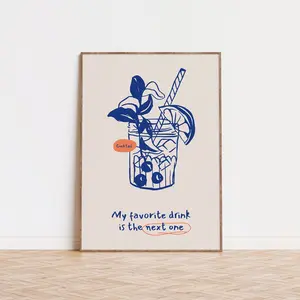 Room Decor, Let's Drink Poster, Happy Hour Poster, Art Print, Bar Cart Prints, Cocktail Art Print, Bar Cart Decor, Cocktail Poster