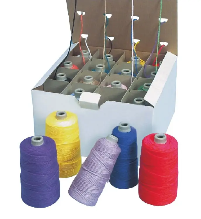 Sax Acrylic 4-Ply Double-Weight Yarn Cone Set - 16-Piece Set with Dispenser Box, Assorted Colors, 4 oz, Designed for Classroom & Artists