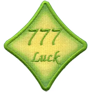 777 Angel Numbers Patch Luck Mythology Psychic Embroidered Iron On