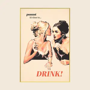 80s Wall Art, Chic Vintage Funny Y2K Retro Poster Print, Living Room Kitchen Apartment Bar Cart Decor