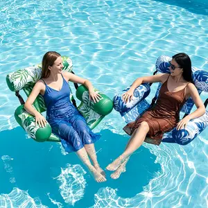 Thick Material Inflatable Pool Floats, Adult Floating Lounge Chair Blow Up Design, Ideal for Pool Party Camping Lakeside Beach Relax