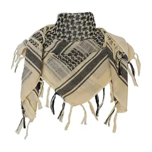 Military Shemagh Tactical Desert Scarf 100 Percent Cotton Keffiyeh Wrap for Men and Women Soft Breathable Lightweight Outdoor Headwear for Hiking Camping Survival and Streetwear Fashion