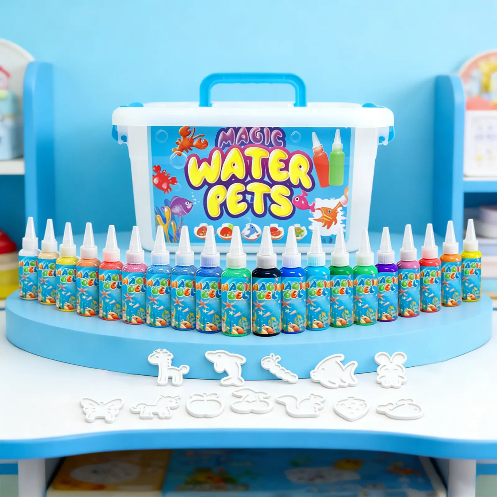 Flavery Magic Water Elf Toy Kit (24 Molds) – DIY Squishy Maker & Sensory Toys, Summer Water Pets, STEM Crafts, Birthday Gifts & Party Favors for Kids Ages 3+