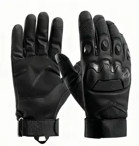 Tactical Full Finger Gloves with Soft Knuckle Protection Touchscreen Non-Slip Breathable for Outdoor Sports Motorcycle Riding Training Hunting Men Women Work Gloves Father Gifts