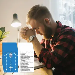 Spanish Rosary Prayer Cards, Gospel Booklets, Roman Road Salvation Bible, Christian Leaflets, Catholic Evangelism Cards, Church Easter Party