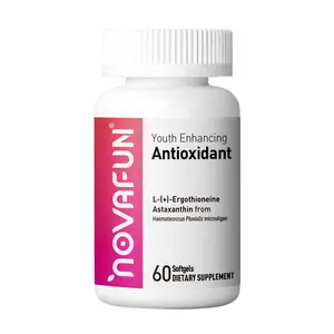 NOVAFUN Youth Enhancing Antioxidant.  Astaxanthin, Ergothioneine and Vitamin E. Full Body Antioxidant Support.