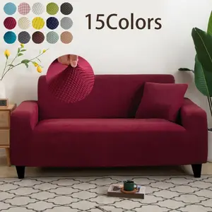 Elastic Stretch Sofa Cover, Soft Polyester Acrylic Woven Fabric, Single Person to Four Person Size, Non-Sensitive Goods, Universal Sofa Protector