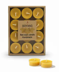12PCS Beeswax Candles, Up to 4-Hour Burn Time, Clean and Even Burn, for Home Decor, Weddings & Dinner