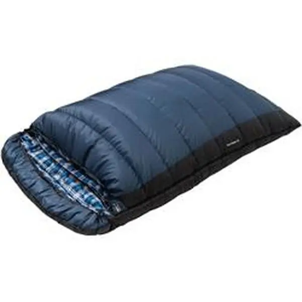 XXL Oversized 2-Person Camping Sleeping Bag, 0°F Cold Weather Warm Bag with Cotton Flannel Lining, Drawstring Hood, Draft Tube, Barrel Zip, Full-Length Seal for Outdoor Camping