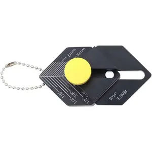 Trim Carpentry Tools Woodworking Measuring Ruler and Finish Ruler Multitool-Measure Distances, Mark Cuts  Alloy (Black)