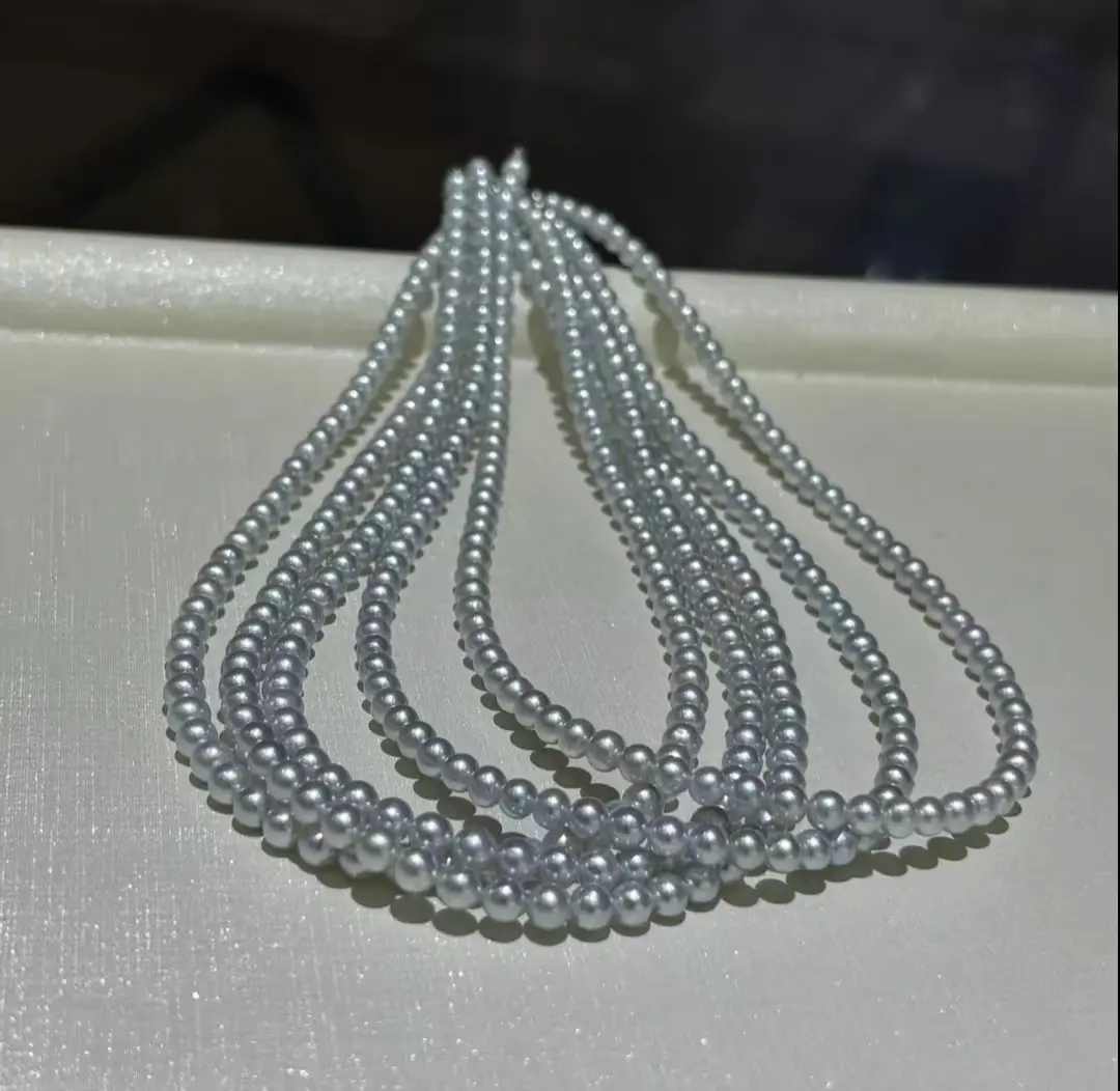 Baby blue 4-5mm Freshwater pearl necklace