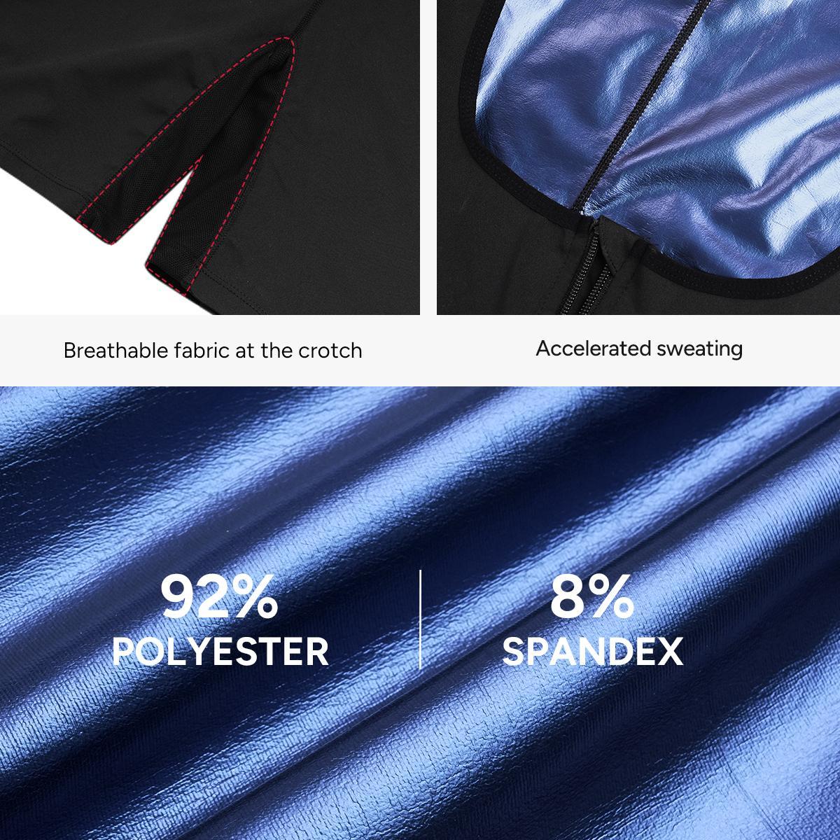 Nebility Women's Full Body Sauna Suit Long-Sleeved Jumpsuit with Waist Trainers for Sweating Profusely - Stylish Activewear & Sports Outfits Workout Gym Clothing Workout Apparel