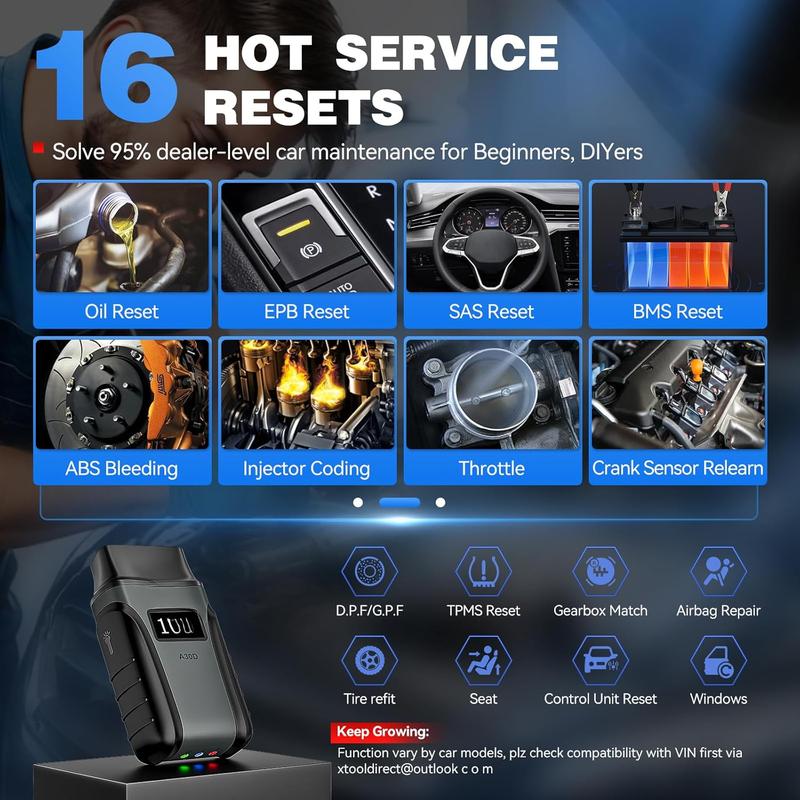 Anyscan A30D OBD2 Scanner , Bidirectional Scan Tool with Lifetime Updates & 16 Resets, FCA, CANFD, Crank Sensor Relearn, Full System Diagnostics,  Code Reader for /Android