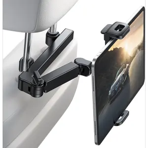 3-in-1 Adjustable Car Headrest Tablet Stand, Flexible Extension Arm Rear Seat Phone Tablet Holder, Ipad Holder For Car, Universal Car Backseat Mount Bracket, Travel Entertainment Accessory, Gift for Road Trips and Long Journeys