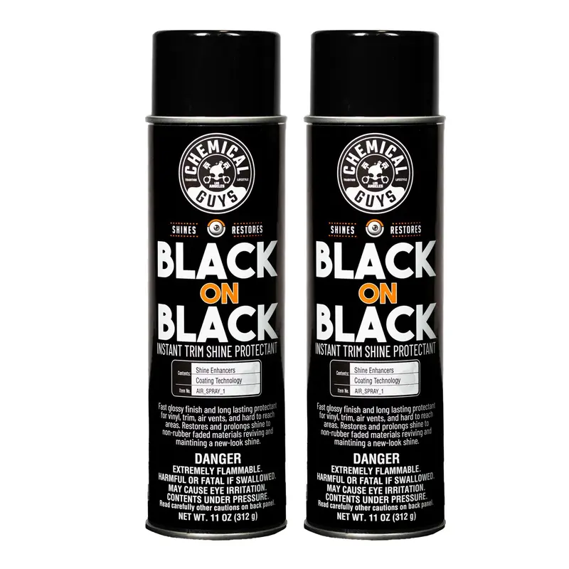 CHEMICAL GUYS Instant Shine High-Gloss Aerosol Trim & Tire Dressing - Fast Spray-On Shine, Reaches Hard-To-Reach Areas, Restores Deep Black For Vinyl, Plastic, Rubber, No Residue, Enhances Depth & Color For Cars, Trucks, SUVs