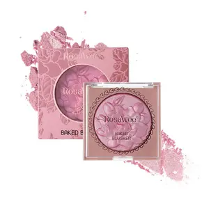 Potato Mud Blush Highlighter Powder, 3D Pearl Glow Face Brightener, Floral Embossed Makeup, Natural Radiance, Daily Touch-Up, Summer Travel Essential, Cosmetic