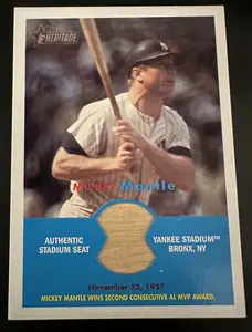 2006 Topps Heritage #FR-MM Mickey Mantle Yankee Stadium Seat Relic NM-MT