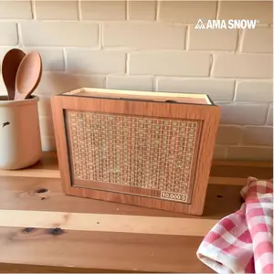 【AMA SNOW】Wooden Money storage jar Money Bank, Countdown Money Saving Box with 10000 Dollars Target, Money storage jar with Money Target and Numbers to Check for Boys Girls (10000 USD) #summervibes