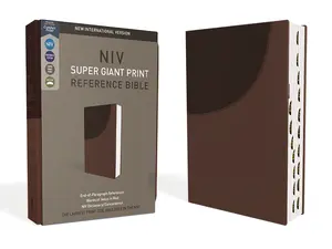 NIV, Super Giant Print Reference Bible, Leathersoft, Brown, Red Letter, Thumb Indexed, Comfort Print by Zondervan [Leatherbound Book]